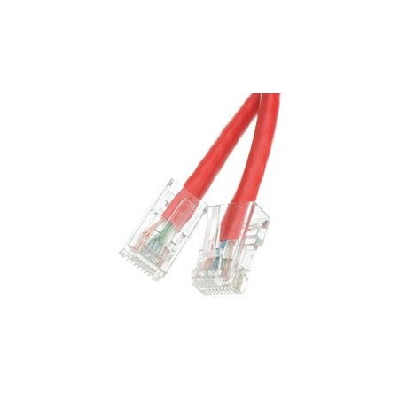 Cable Wholesale Cat5e Red Copper Ethernet Patch Cable, Bootless, POE Compliant, 14 foot 10X6-17114
